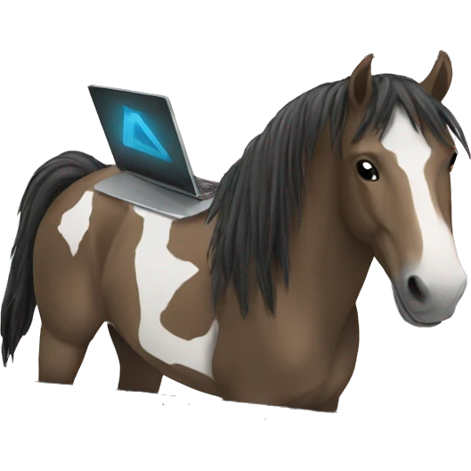 horse and laptop emoji