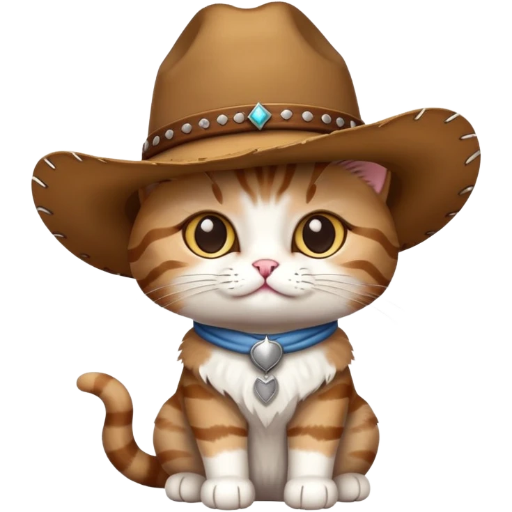 Cat in a cowboy hat emoji
