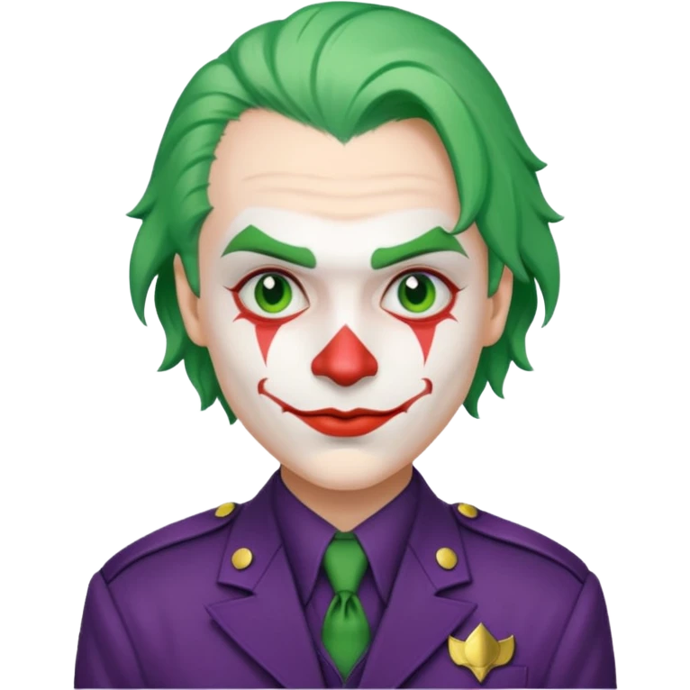 a joker dressed in an officer's uniform emoji