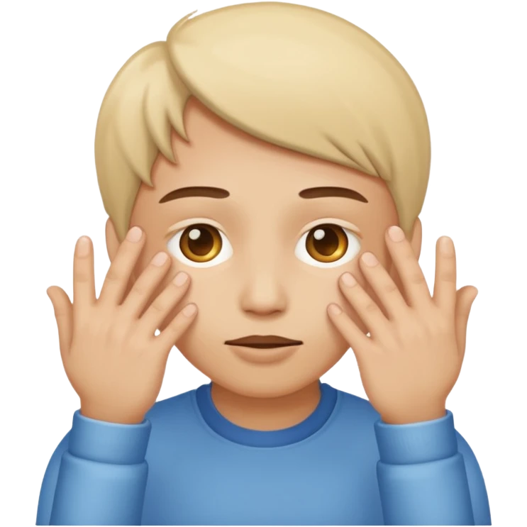 Covering the face with hands and peeping through your finger emoji