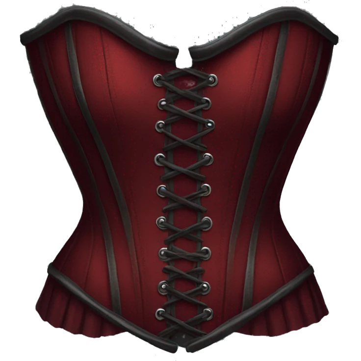 Dark red corset emoji