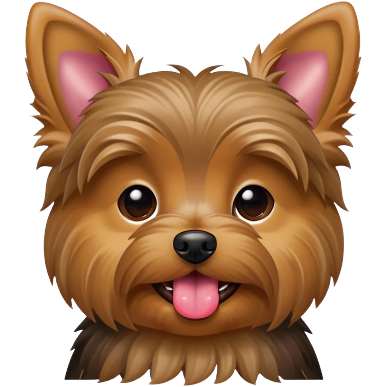 yorkie with its tongue sticking out  emoji