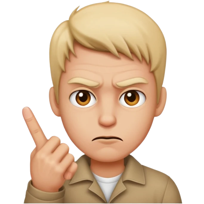 Mad with middle finger emoji