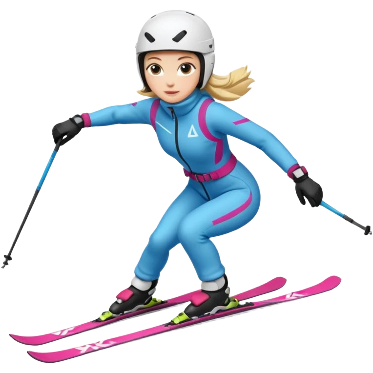 Woman Skiing, add Photo emoji