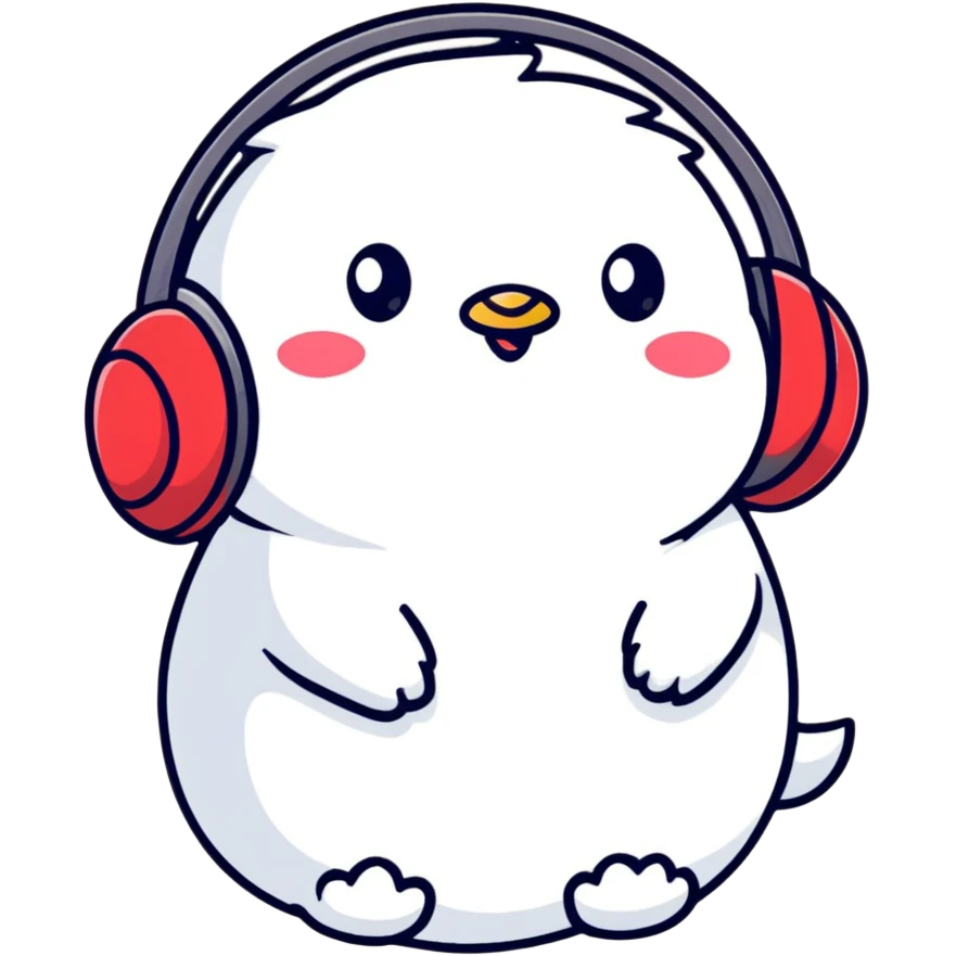 white winter ear muffs, cozy and fluffy emoji