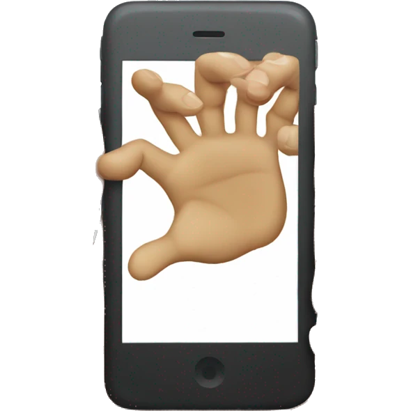 hand holding phone emoji