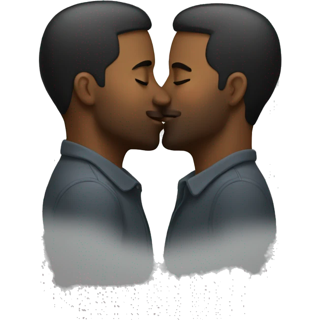 Two men kissing emoji