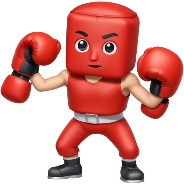 A cartoon-style anthropomorphic train with boxing gloves emoji