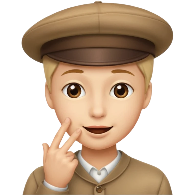 Smirking whispering a secret emoji