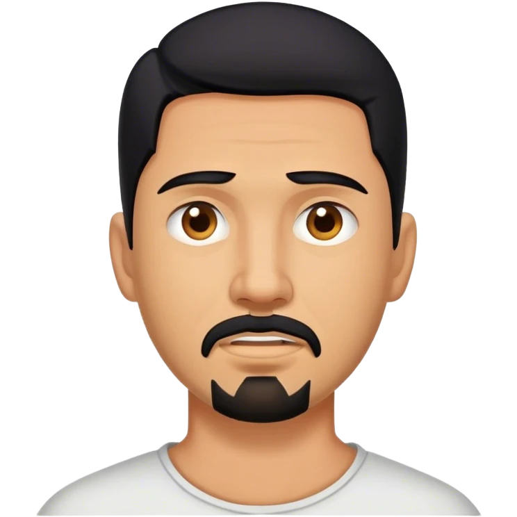 Man with black hair and goatee with injured neck  emoji