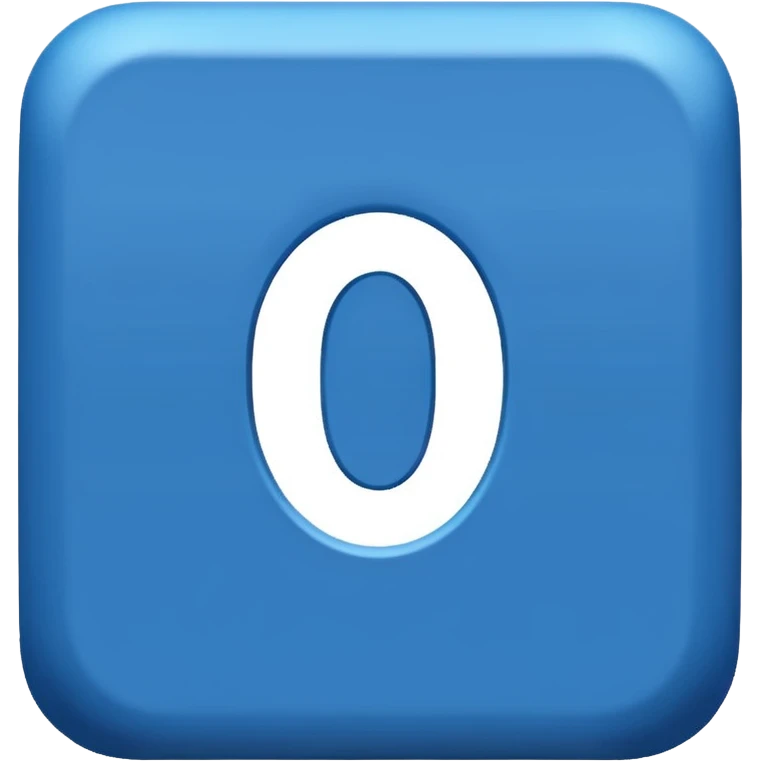 number zero in a box that blue emoji