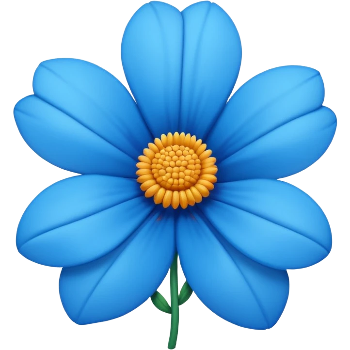 Blue Disney flower  emoji