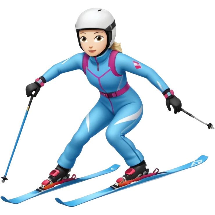Female Alpine skiing emoji