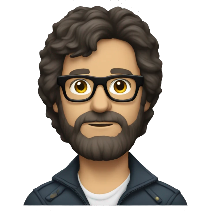 Jeff lynne darker hair, darker glasses emoji