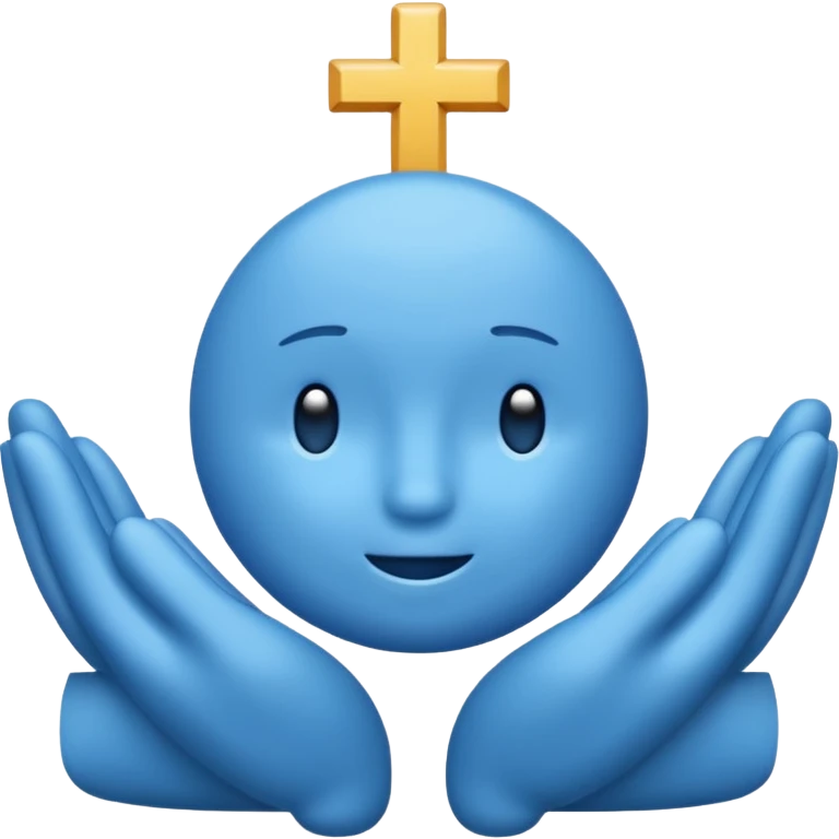 blue word "amen" simple font emoji