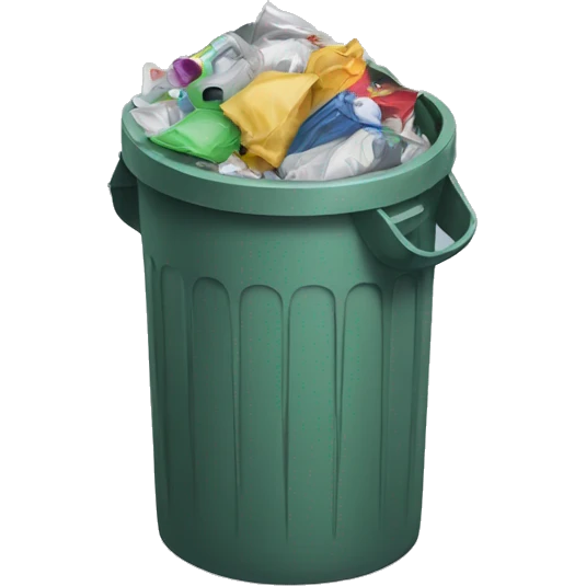 trash can overflow emoji