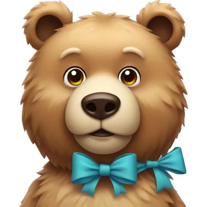 Bear with a bow emoji