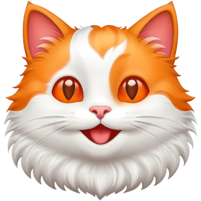 Happy cat with heart emoji