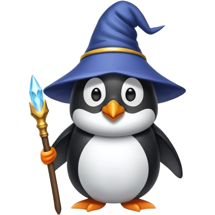 Penguin Wizard emoji