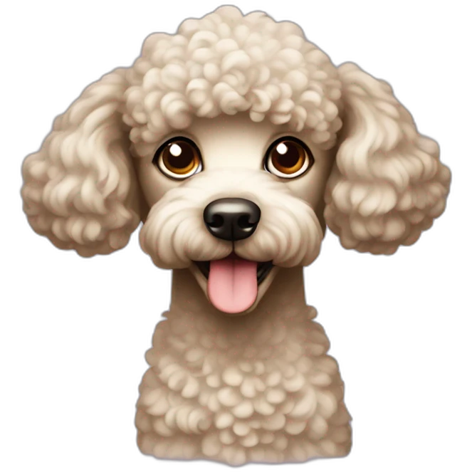 Poodle with pick ears emoji
