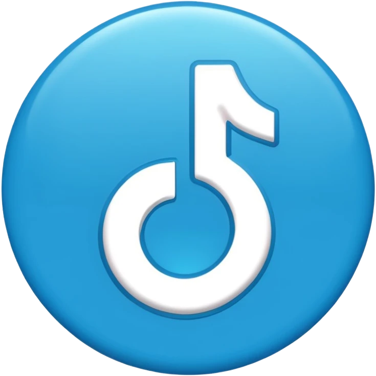 le bouton, vérifie TikTok en bleu emoji