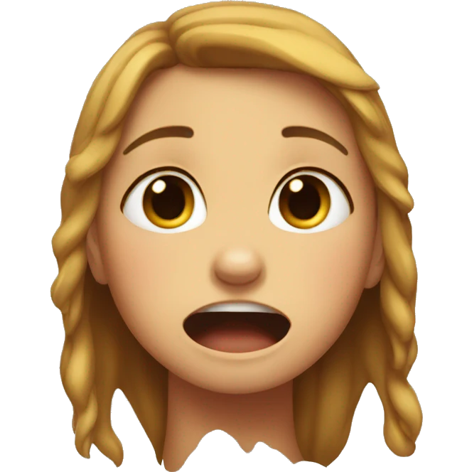Deer girl crying emoji