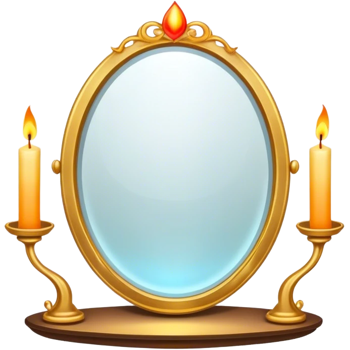 Magic mirror with candles emoji