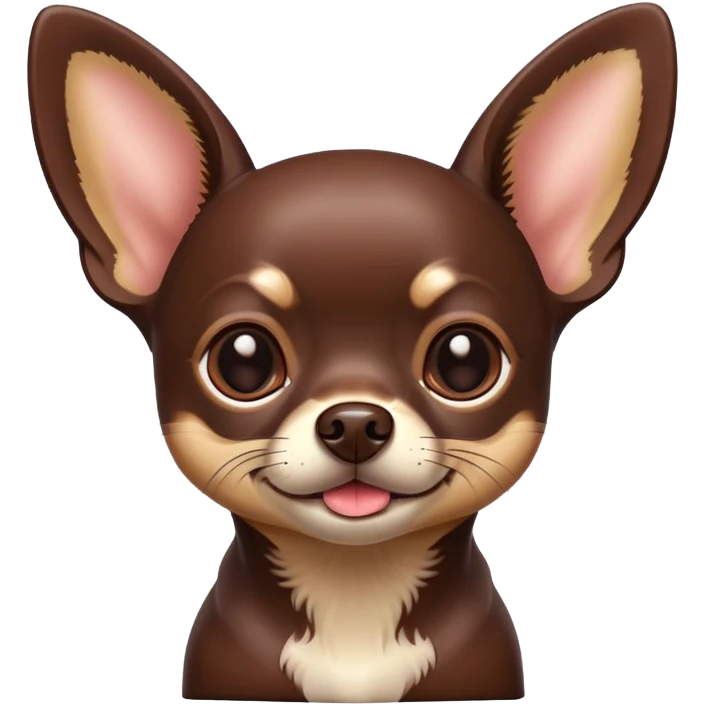 Chihuahua DARK chocolate  emoji