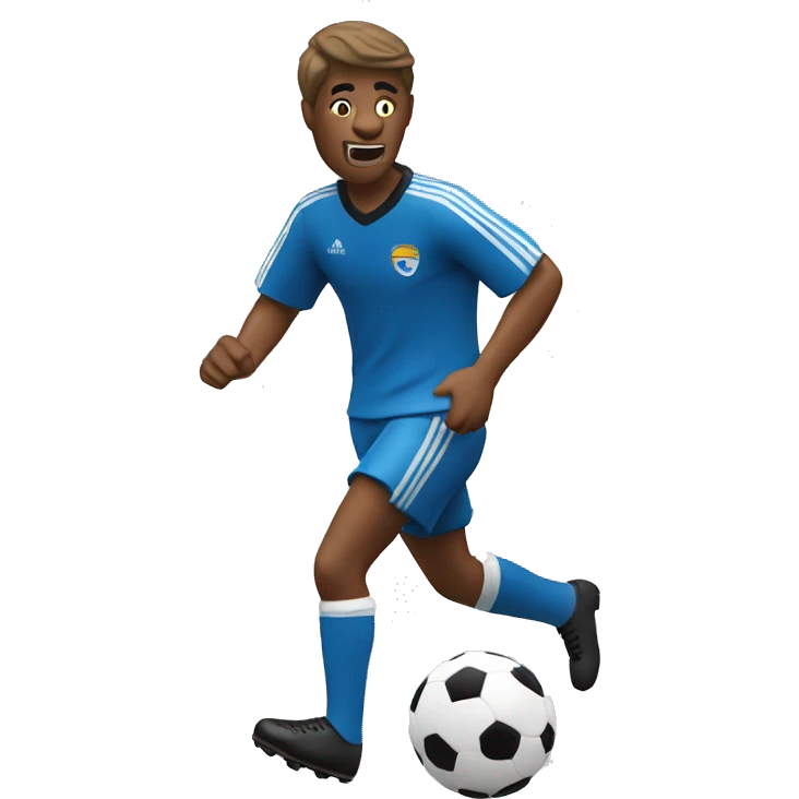 playing soccer with a modelo in hand emoji