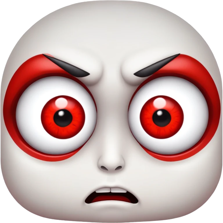 Crazy scary eyes emoji