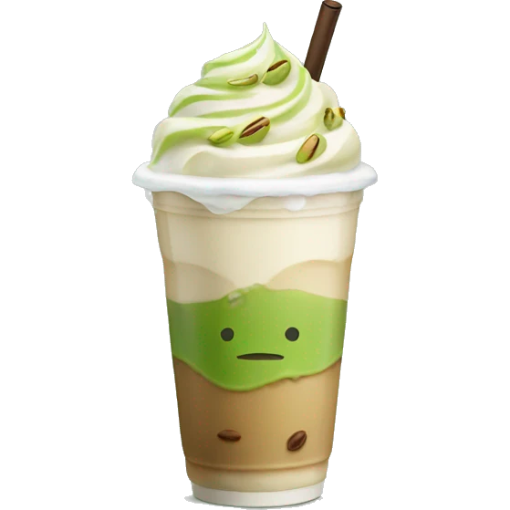 iced pistachio latte  emoji
