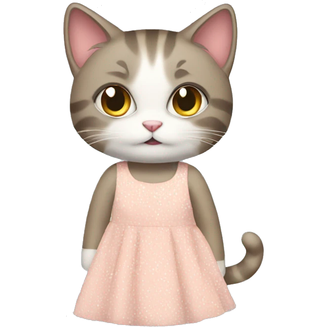 cat with dress emoji