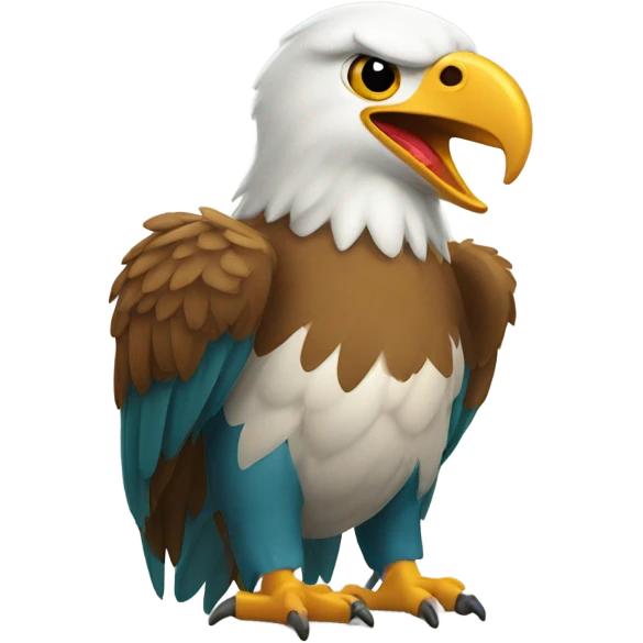 Un águila con una corona en la cabeza emoji
