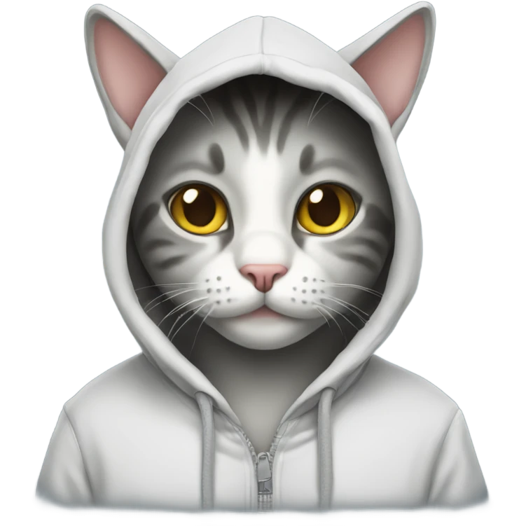 Cat with hoodie  emoji