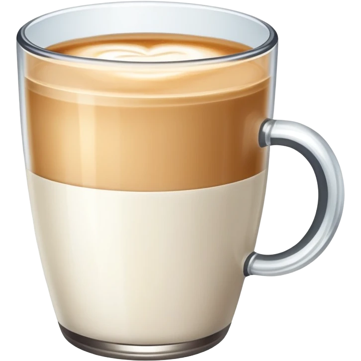 Una tasa con un café lleno de leche y café  emoji