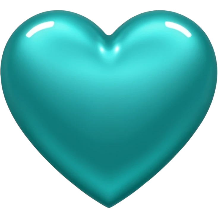 Teal heart with 'da best'  emoji