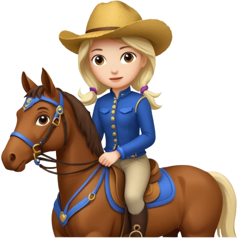 Girl riding a horse  emoji