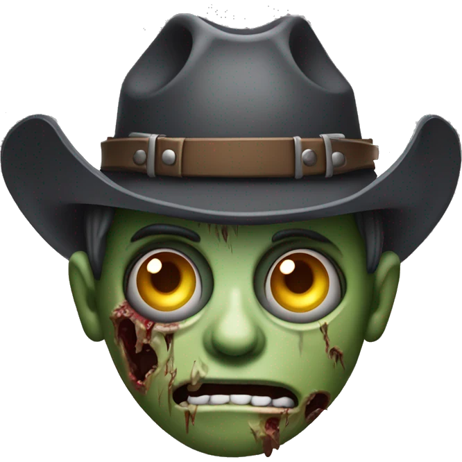 zombie avec un chapeau de cowboy emoji