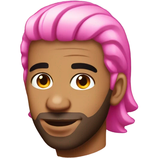Drake with pink hair emoji