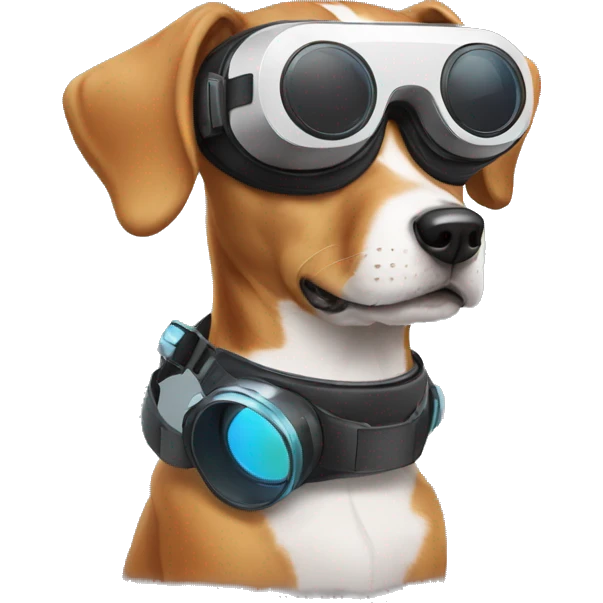 a dog with VR headset emoji