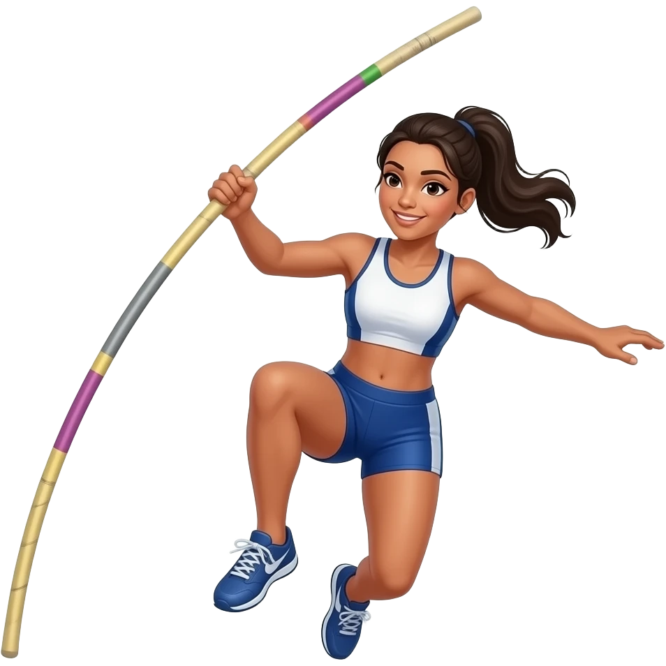 latina women pole vaulting emoji
