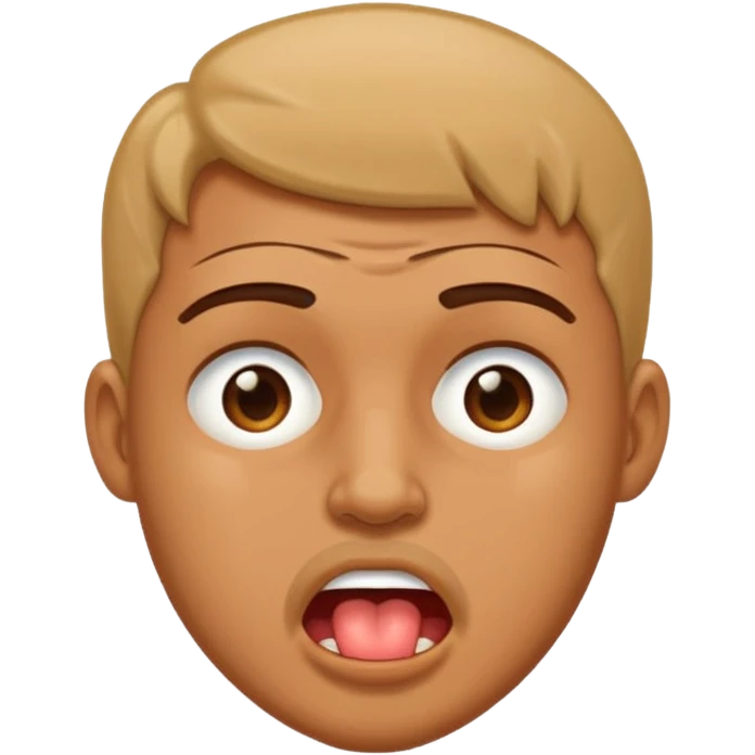 Man drooling out cum emoji