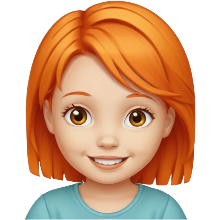 girl baby with orange hair emoji