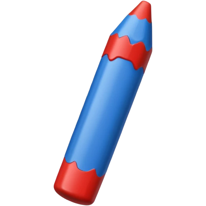 white crayon , blue crayon , red crayon emoji