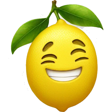 Lemon with a smile emoji