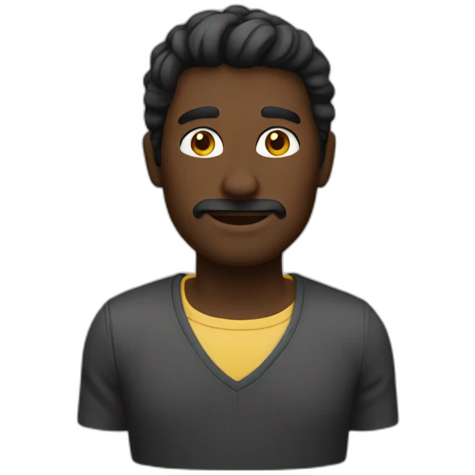 Homme noir étonné emoji