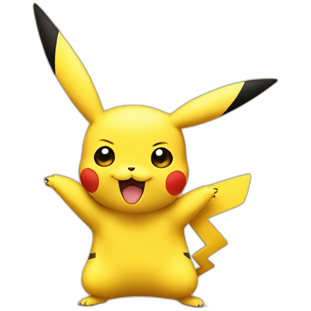 Pikachu cheers emoji