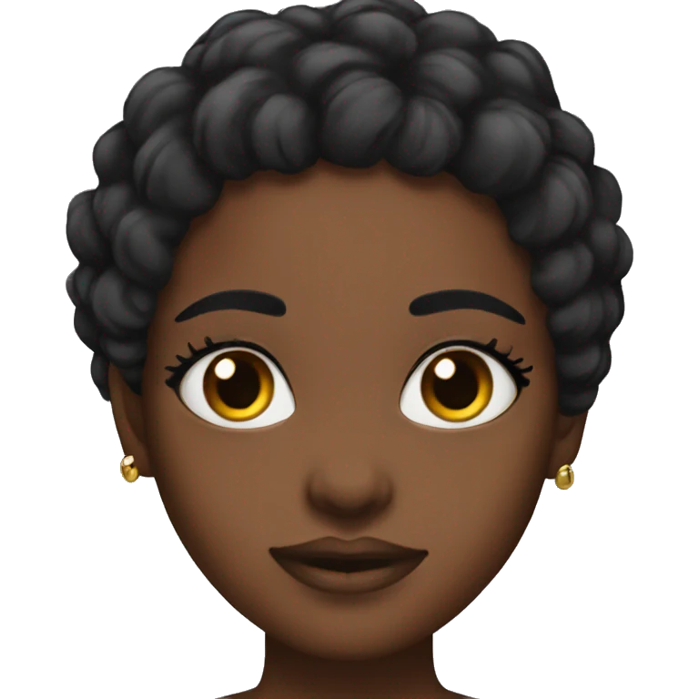 Black girl long eyelashes emoji