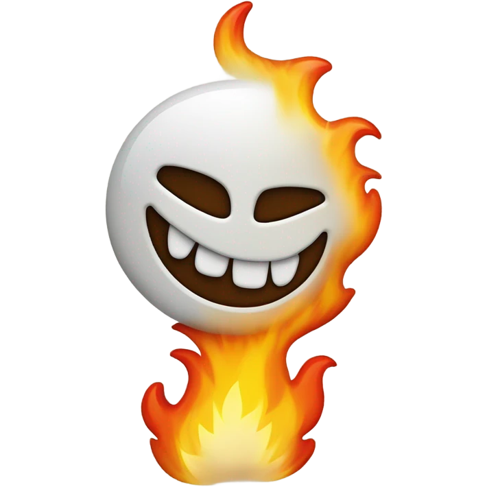 Un squelettes en feu  emoji