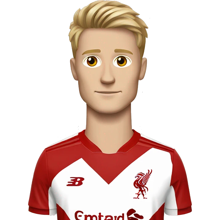 Martin Ødegaard wearing Liverpool fc uniform emoji
